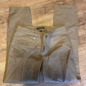 Lauren Ralph Lauren Tan Micro-Check Trousers